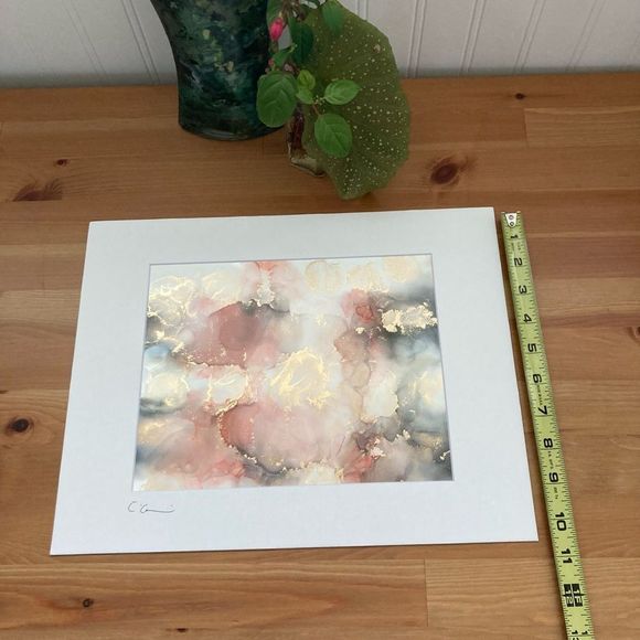 New Original Signed Artwork Alcohol Ink on Paper - Picture 5 of 6